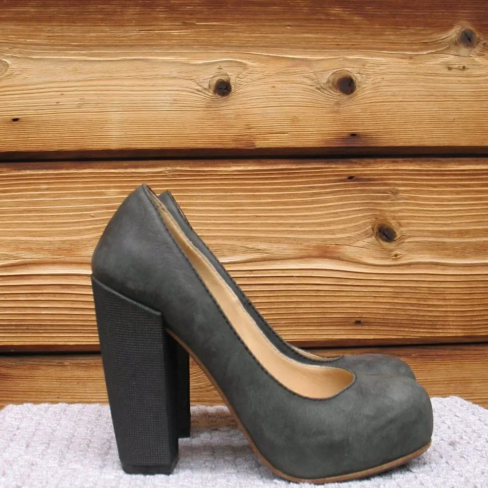 Acne Studios Vega Block Heel Court Shoes Heels